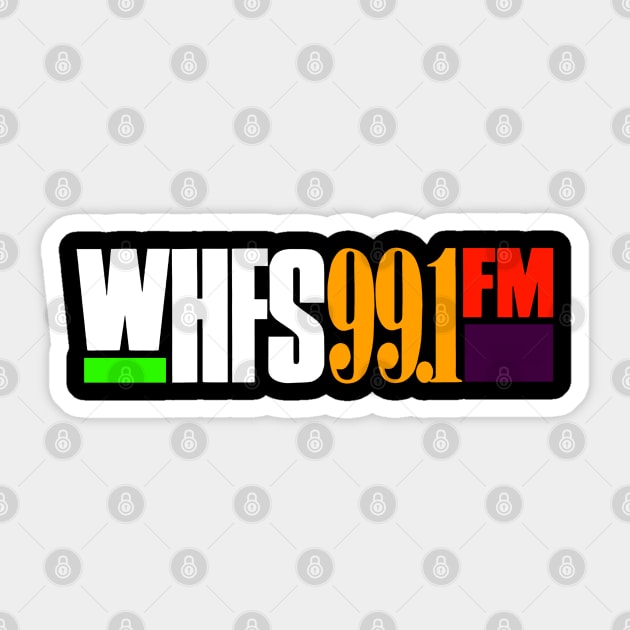 Defunct WHFS Radio 99.1 FM Sticker by Devils Club